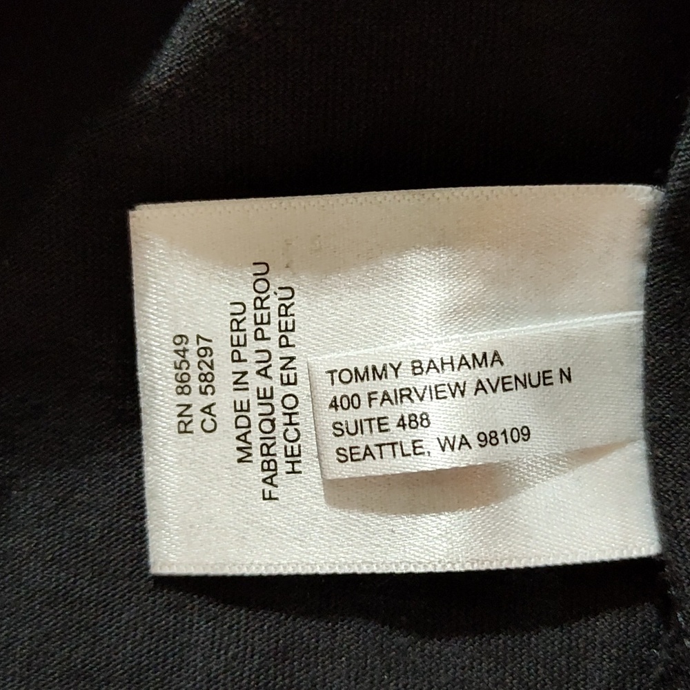 NWOT Relax Black Pima Cotton Blue Sailfish Stitched Pocket T Shirt - Picture 8 of 9